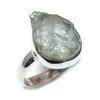 Pierre brute d'aigue-marine naturelle 925 Argent sterling massif Bague cadeau S.9 J4p86