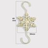 5pcs Navidad S-Shape Christmas Snowflake Hook Tree's Wire Ornament  Hanging Pendant Home Decor Fireplace Stocking Hooks