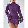 Sheath Dress Women Sexy Knitted Dress Turtleneck Mini Vestidos Knitwear Slim Autumn Winter Knitting Above Knee Office Lady