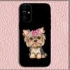 Pet Cute Dog Yorkshire Terrier Phone Case For Samsung S24,S21,S22,S23,S30,Ultra,S20,Plus,Fe,Lite,Note,10,9,5G Black Soft Shell