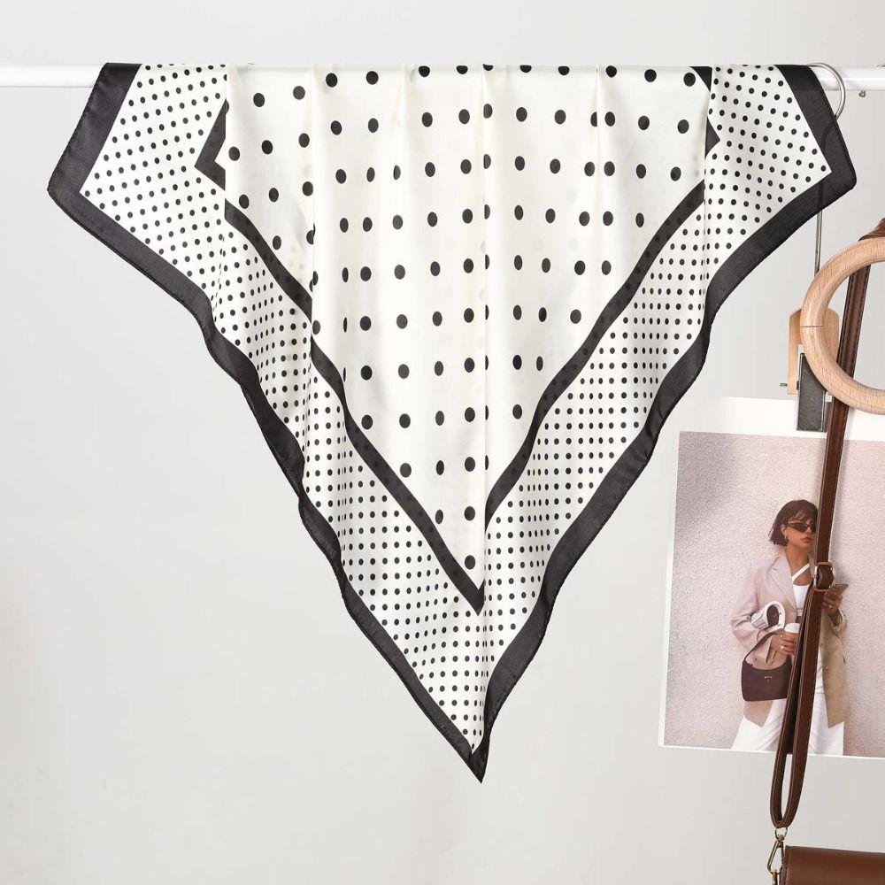 70x70cm Imitation silk Silk Scarf Print Bandana Women Hijab  Spring