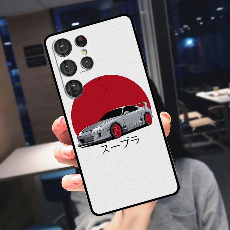 JDM Car Cover For Samsung Galaxy S24 Ultra S25 S22 S23 Plus S20 S21 FE S9 S10 S23 FE Phone Case