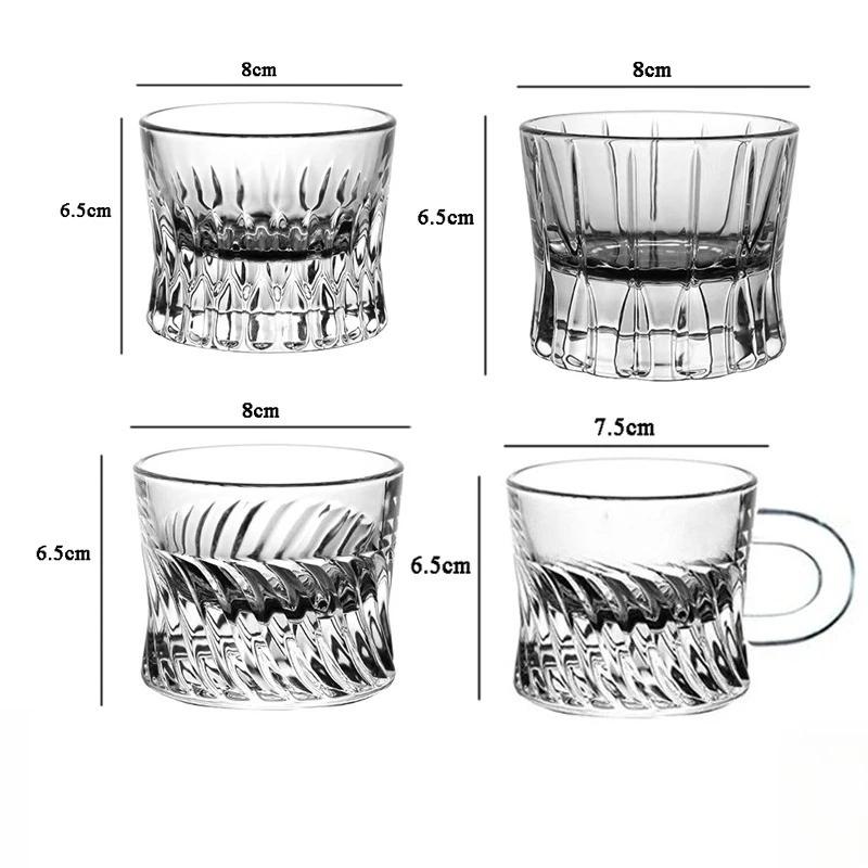 2pcs Sets Whiskey Glass Elegant Thick Bottomed Wine Glass Creative Cocktail Glass Water Cup Party Cold Drink Cup Bar Accessories