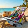 Numberblocks Customize Your Name Beach Towel High Absorbency & Quick-Dry Suitable for Swimming Gym Camping Yoga Vacation