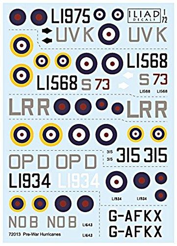 

Iliad Design 1/72 Hawker Hurricane Pre-War Plastic Model Decals ILD72013