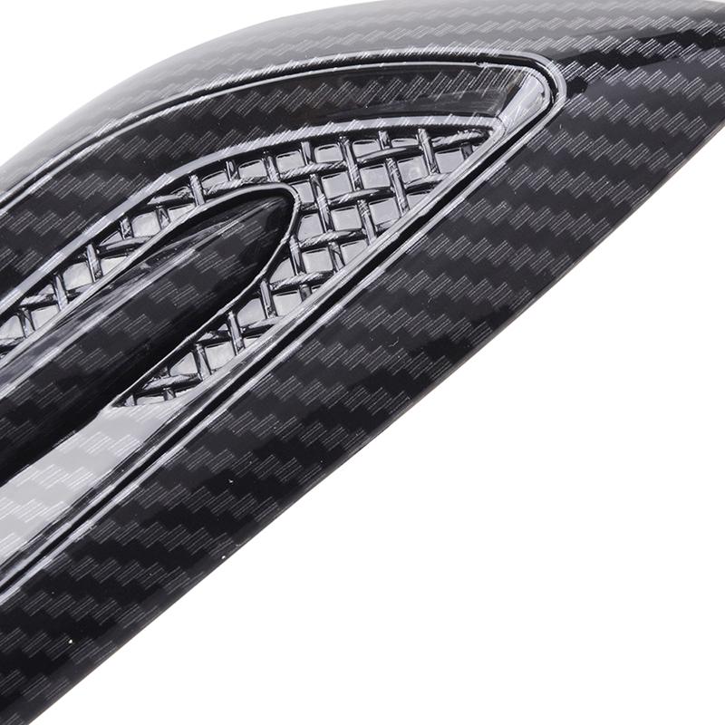Carro Lateral Fender Vent Air Flow Spoiler Corrida Admissão Grade Tubarão Gill Guarnição Asa Capa Fibra De Carbono Decorativo ABS 3D
