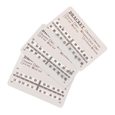 20Pcs/Set Dental Orthodontic Mini Edgewise Metal Bracket 3 With Hook 3 4 5 With Hooks/No Hook