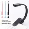 1PC Brightness Adjustable USB Rechargeable Clip-On Study Reading Lamp for Travel Bedroom Dormitory Reading
