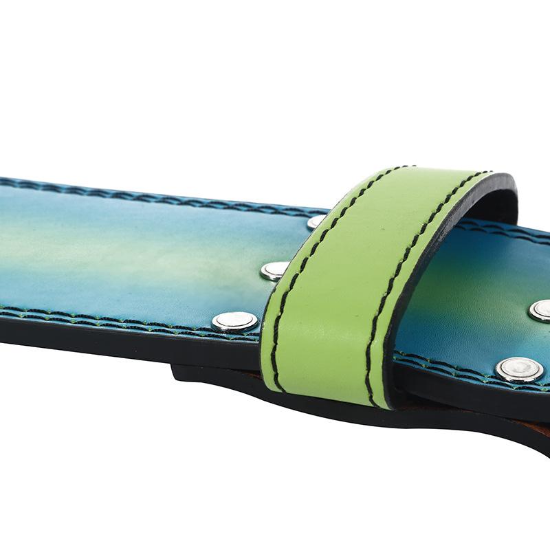 Kraft- und Fitness-Fitnessgürtel mit Farbverlauf, tiefe Kniebeuge, hartes Ziehen, Liegen, Push-Lift, PU-Taillenschutz, Sport- und Fitnessschutz