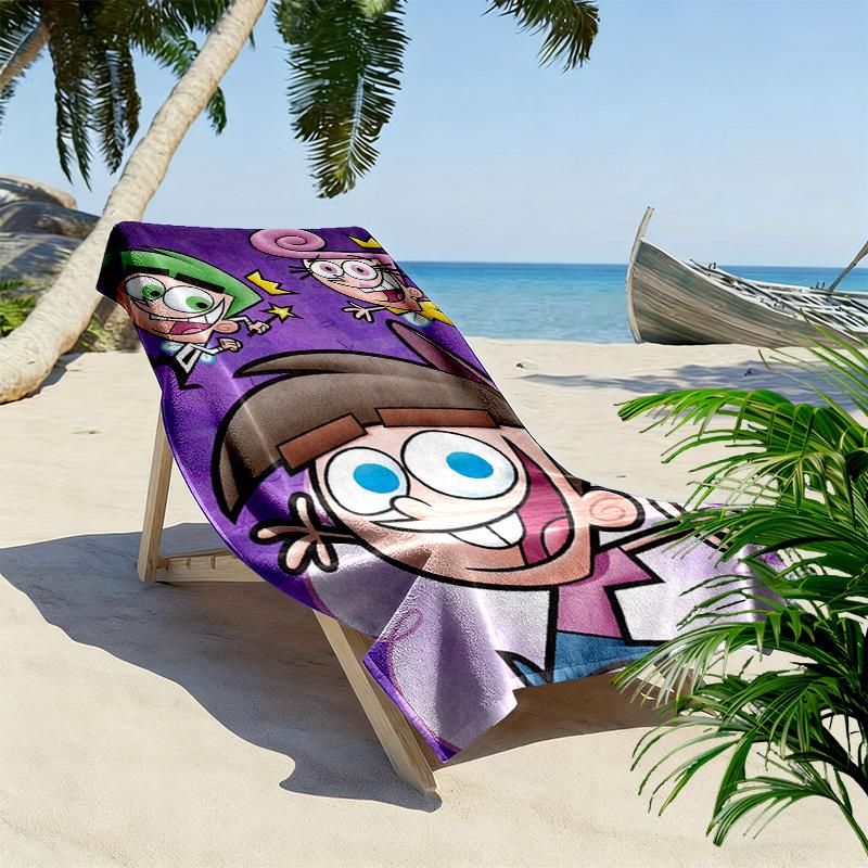 Exaggerated Cartoon Character 2D Flat Print Beach Towel, Large Soft Quick Dry Towel for Beach Camping SwimmingZSTJ0915297
