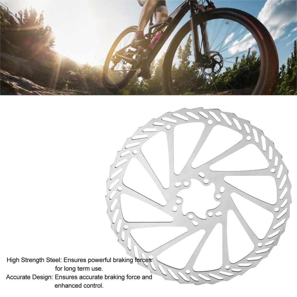 203mm Disc Brake Rotor with 6 Hole Steel Easy Installation Durable Bike Parts for Mountain Bikes Cycling