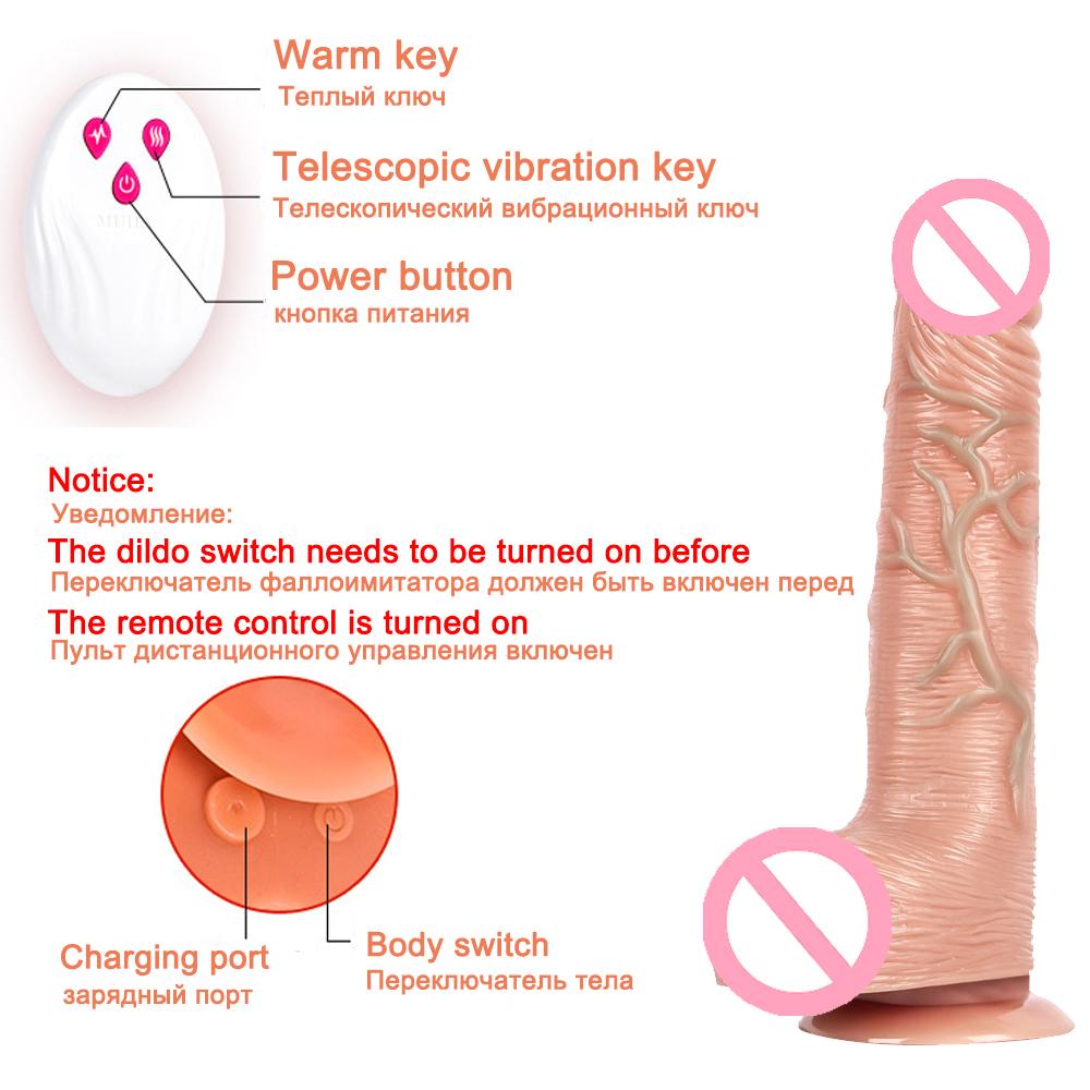 Opstotende Roterende Afstandsbediening Dildo Vibrator Vrouwelijk Realistische Penis G-spot Clitorale Stimulatie Gay Zuignap Masturbator Koppel Vrouwen Seks Speelgoed