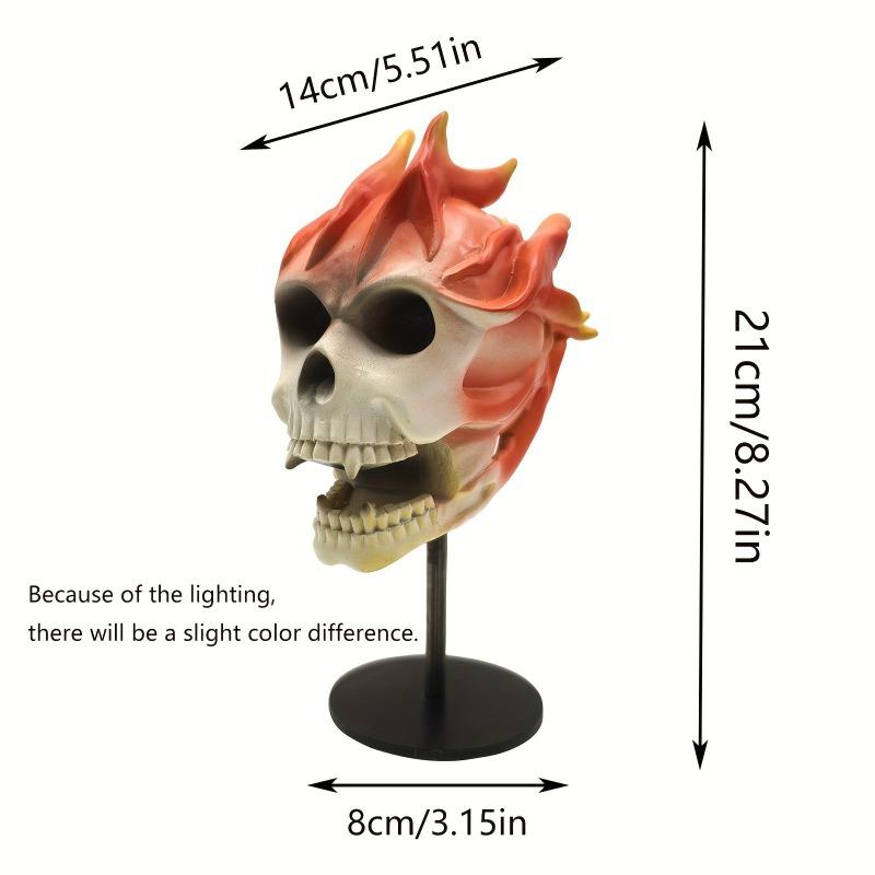 Ghost Fire Skull Head - Halloween Horror Atmosphere Decorative Item