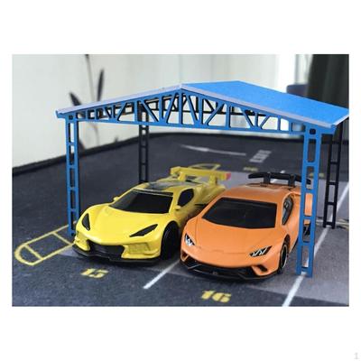 Miniatur Carport Modell Foto Requisite 1:64 1:87 Mini Layout Dekoration Multifunktional für Spielzeugauto