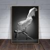 Black and White Angel Dancer Ballerina Posters Canvas Print Paintings Ballerina Dancing Mural Wall Art Pictures Home Room Decor