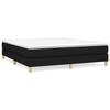 VidaXL Lit à sommier tapissier avec matelas Noir 160x200 cm Tissu - Modèle 3144185