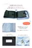 Calligraphy Set Fortune Ribbon Sky Blue Thick Brush with Ruled Underlay [High-Quality Japanese-Made Set]