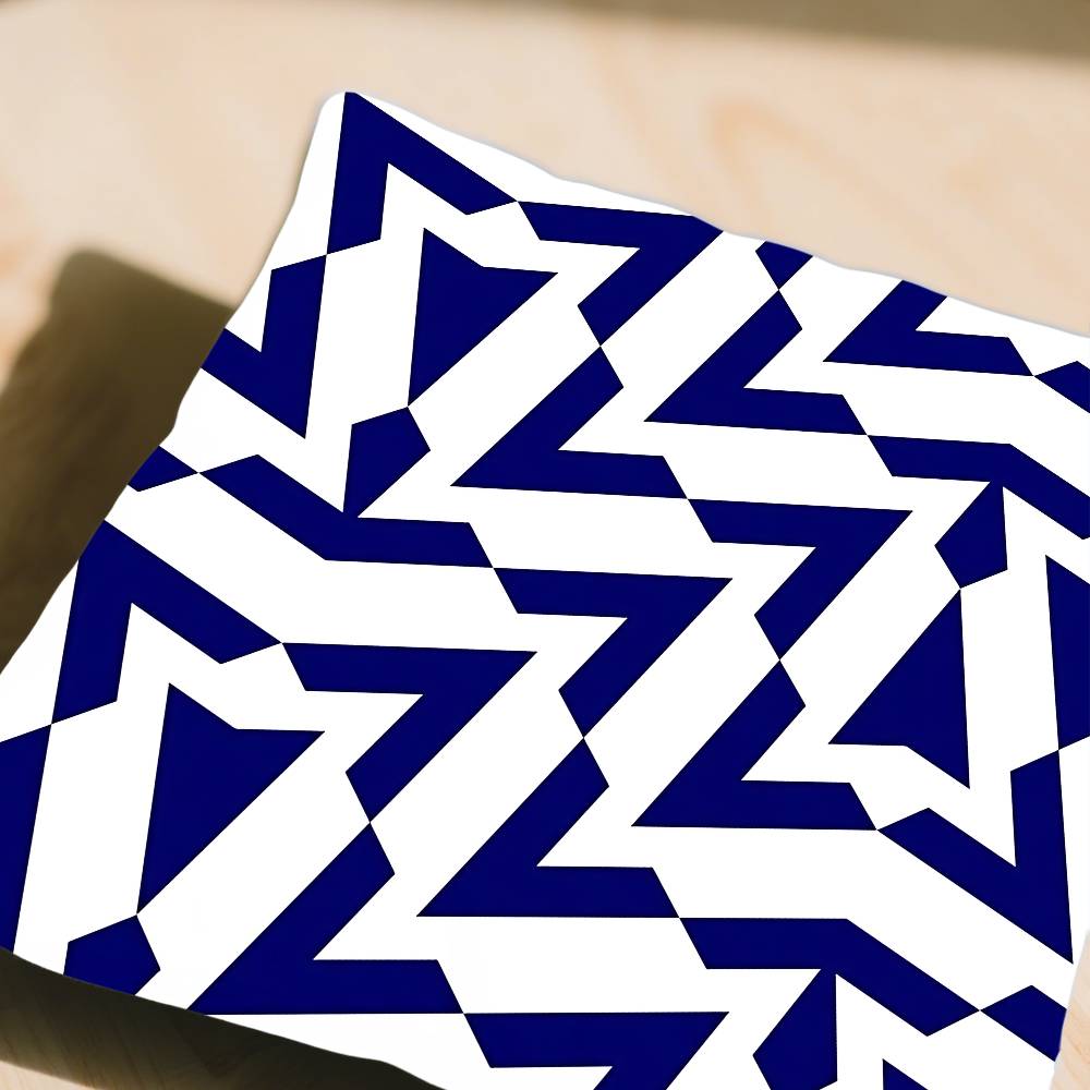 Blaues Muster Streifen Geometrisch Kissenbezug Elegant Paar Zuhause Wohnzimmer Schlafzimmer Dekorativ Rechteckiger Kissenbezug Sofakissenbezug