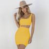 2025 Summer European & American Women's One-Shoulder Bodycon Dress - Sexy Nightclub Fashion Bestseller