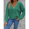 Women Autumn Winter Knitted Sweater Coats Single Breasted Long Sleeve V-neck Knitwear Cardigans Jackets
