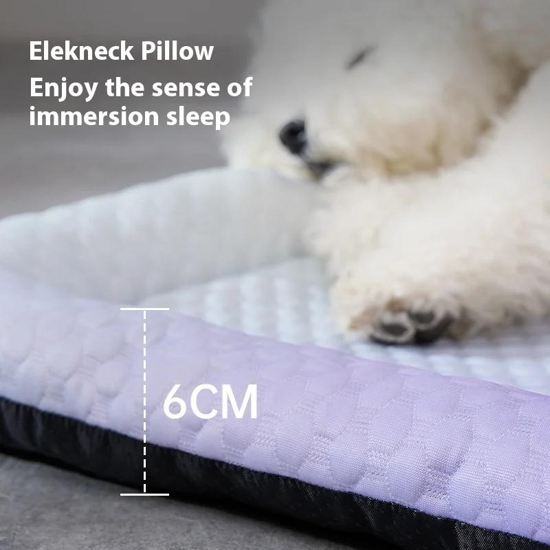 Letto Rinfrescante Estivo Traspirante per Animali Domestici Tappetino Ghiacciato Seta Fredda Sensazione Fresca Letto per Cani Tappetino Delicato sulla Pelle Serie Colori Degradati Articoli per Animali Domestici