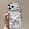 Epoxy Rhinestone Anti-Fall Phone Case for Apple iPhone 11-17, 16 Pro Max, 15, 14, 12, with Large Bow Design
