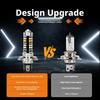 SEAMETAL Motorcycle LED Bulb P15D White Yellow Dual Color Hi/Lo Beam 12V For Scooter Motorcycle Headlight Bulb Universal