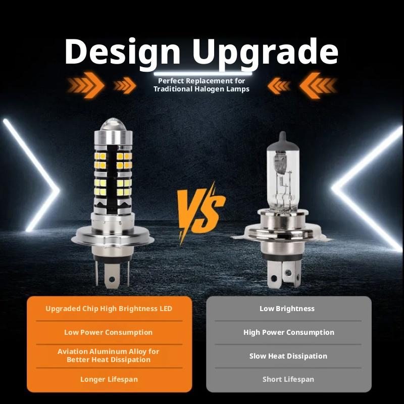 SEAMETAL Motorcycle LED Bulb P15D White Yellow Dual Color Hi/Lo Beam 12V For Scooter Motorcycle Headlight Bulb Universal
