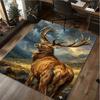 1Pc Animal Deer Print Rug - Home Decoration Carpet For Living Room Bedroom Flooring Computer Chair Area Rug