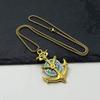 Retro European & American Hip Hop Anchor Necklace - Men's Sweater Chain, Medieval Style Accessories