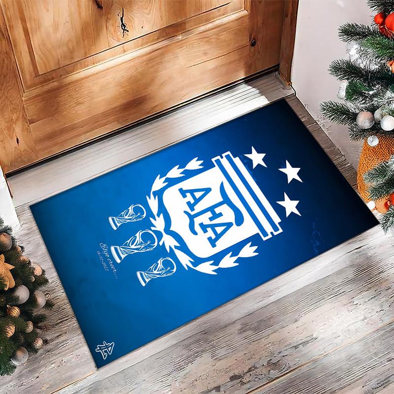 Argentina Printed Flannel Area Rug Non Slip Soft Polyester Floor Carpet Indoor Decor Mat for Bedroom Living Room Sofa Game Room Home Decoration