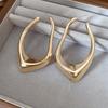 Silver needle geometric irregular hollow earrings light luxury high-end earrings simple cold wind earrings design sense niche