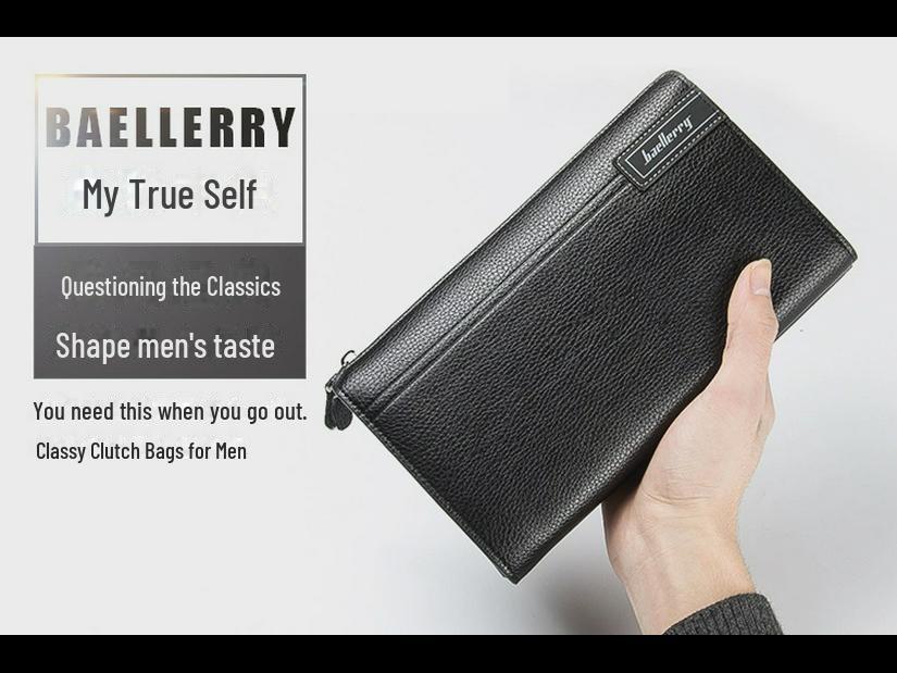 Kurze, geprägte Freizeit-Geldbörse für Herren – schlankes und stilvolles Design
