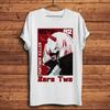 DARLING In FRANXX,Kawaii Waifu, ZERO TWO 02, Funny Anime Tshirt ,Men White Casual T-Shirt ,Unisex Otaku Streetwear Tee