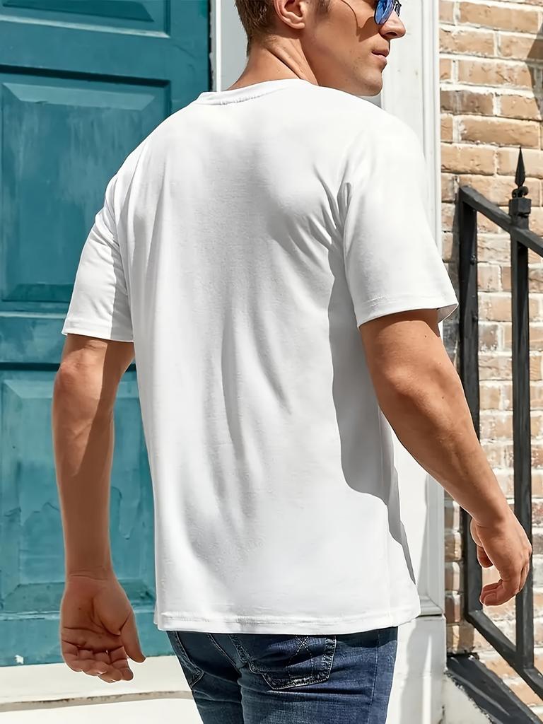 Mens California West Coast Printed Short Sleeve TShirt  Bright Blue with Red and White Letters 100 Polyester Regular