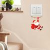 Decorative Outlet Cover Stickers Santa Claus On Swing Switch Sticker, PVC Wall Decal, Removable Skins Self-adhesive Light for Bedrooms And Living