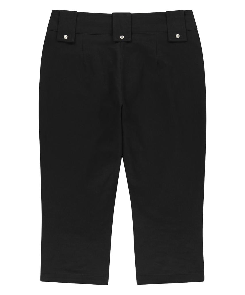 Podeowedeo Shirred Capri Pants (Black)