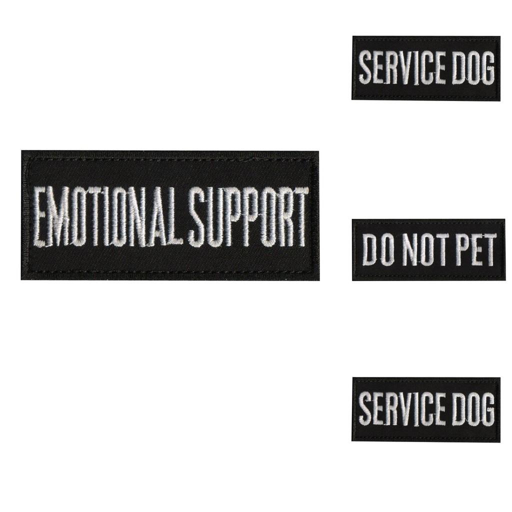 Gyvūno nešiojimo diržo lopas Neglostyti Terapinis šuo Mokymas Paslauga Juoda ir Balta Anglų kalba 9*4cm