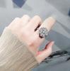 Minimalist Rotating Snowflake Ring For Women Adjustable Stress Relief Jewelry Unique Best Friend Gift Simple Design