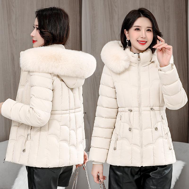 Winter Down Jacket Women Parkas Fashion High-Quality Warm Cotton Padded Coat Ladies Short Overcoat Hooded Overwear Tops
