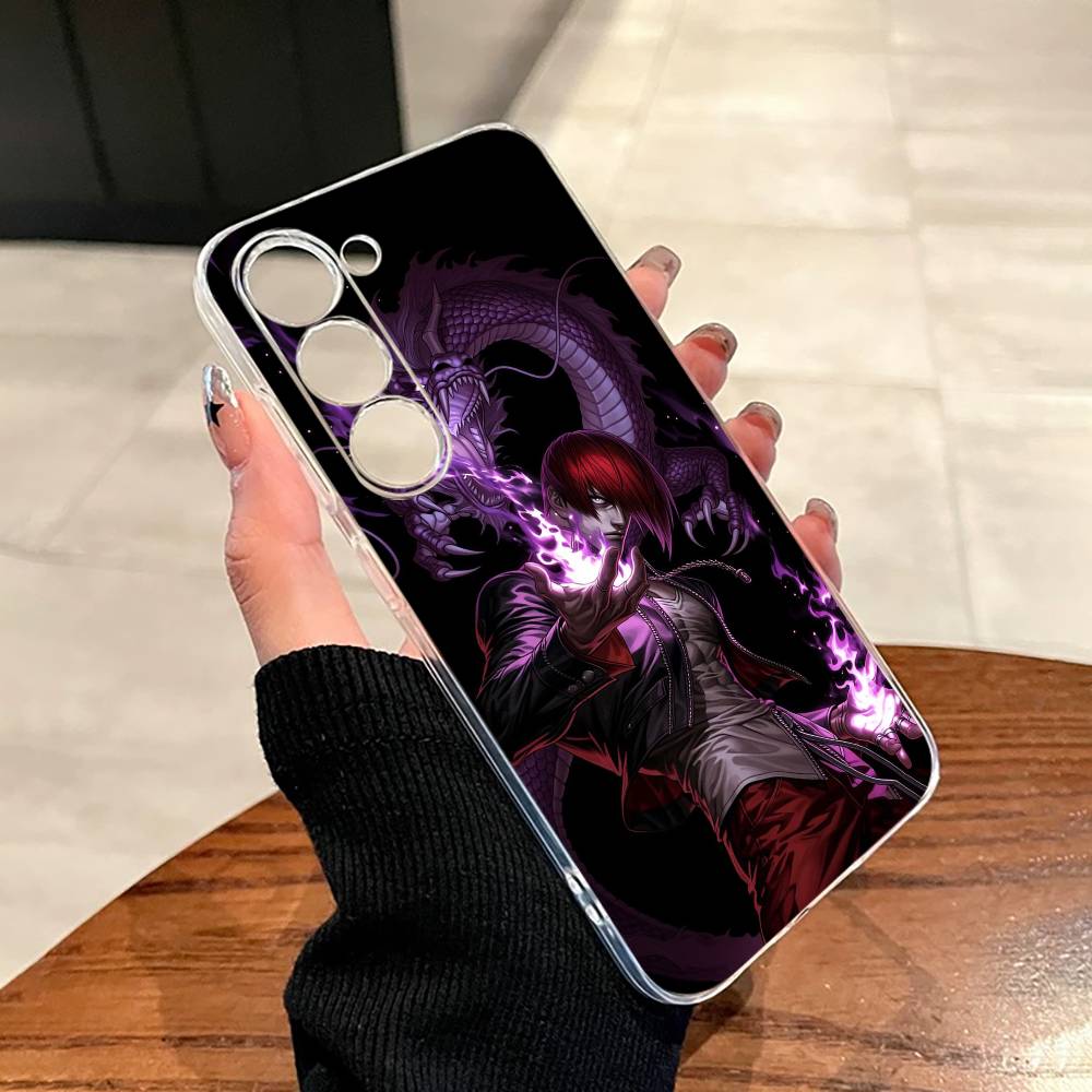 

Purple flame-Iori Yagami Phone Case For SamsungA10,12,20,21S,30,31,40,50,51,52,70,71 Transparent Cover Samsung a10