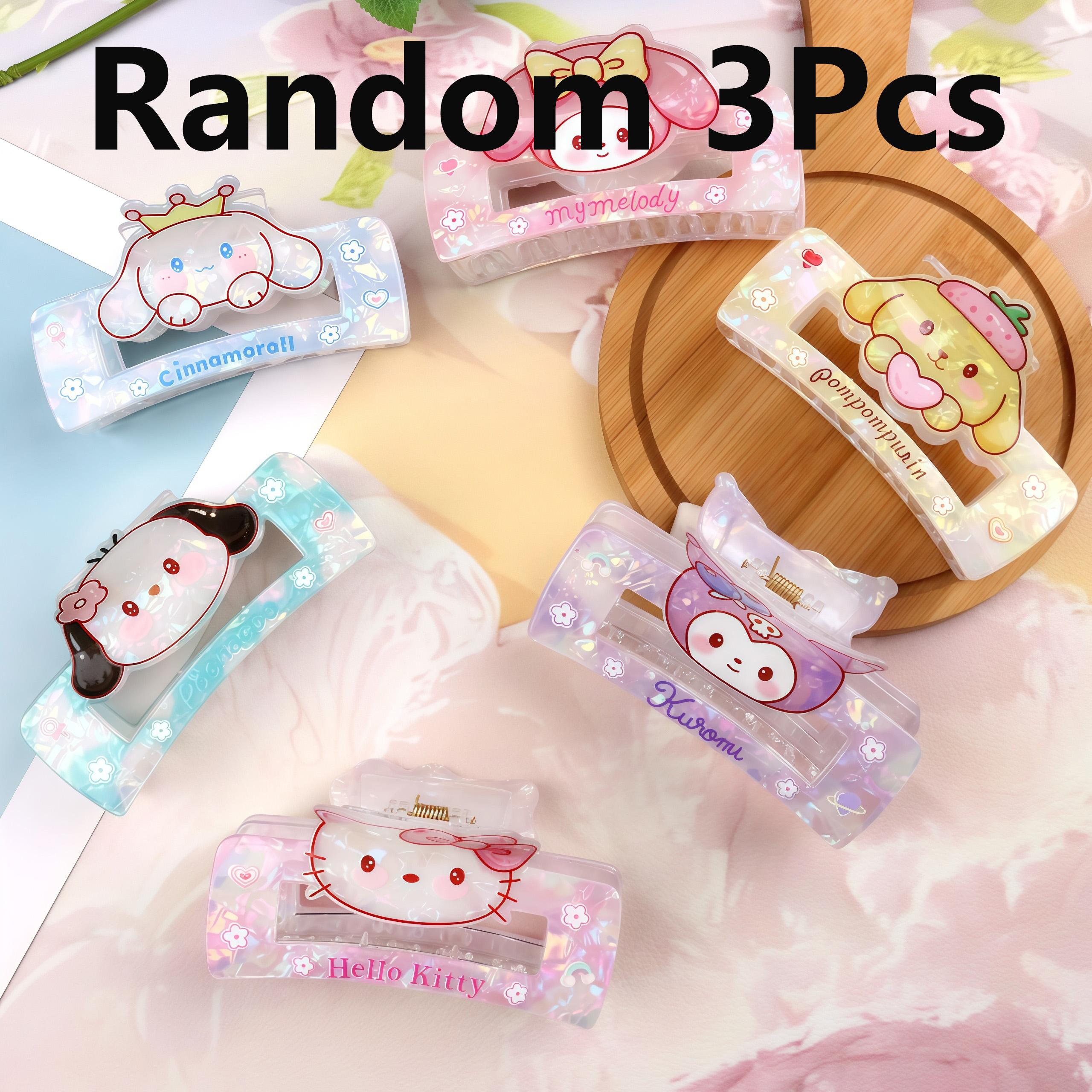 

1PC/Random 3Pcs Cute Sanrio My Melody hair claw Hello Kitty hair accessories