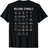 RARE! Welding Symbols - Funny Welder (On Back) T-Shirt