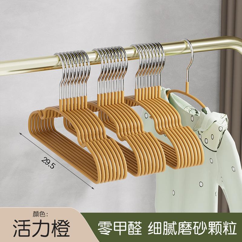 Non-Slip Coated Metal Suit Coat Hangers Heavy Duty Clothes Hangers Metal Shirt Jacket Hanger with Round Notches for Dress