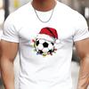 Latest Christmas Men's Casual Breathable Versatile Printed Crew Neck Cotton T-Shirt