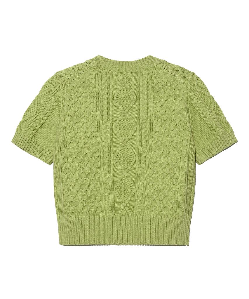 LEE Women'S Chunky Short Sleeve Knit Lime