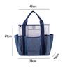 Women Mesh Beach Bag Large Capacity Multi Pockets Shoulder Tote Lightweight Waterproof Travel Storage Bag Summer Handbag