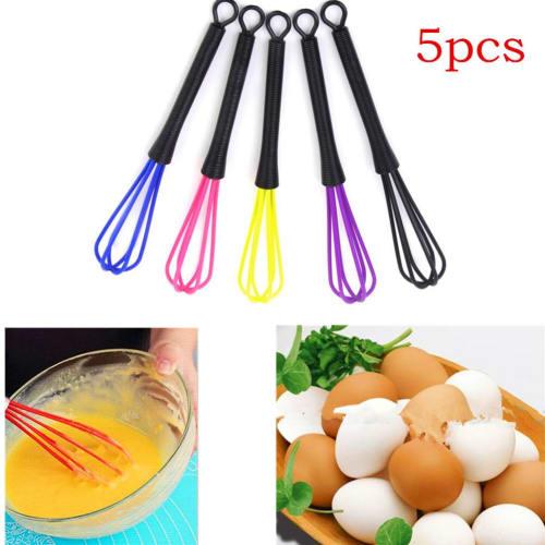 FOMIYES Plastic Whisks (5 Pieces) for Salons, Barbers, Hair Color, Dye, Cream, Whisks, Kitchen Mixer Tools for Blending, Whisking, Foaming, and Stirri