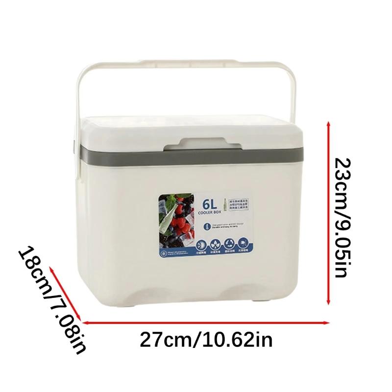 Portable Insulated Ice Chest Food Storage Box for Camping Outdoor Picnics with Ergonomic Handle and PP Construction