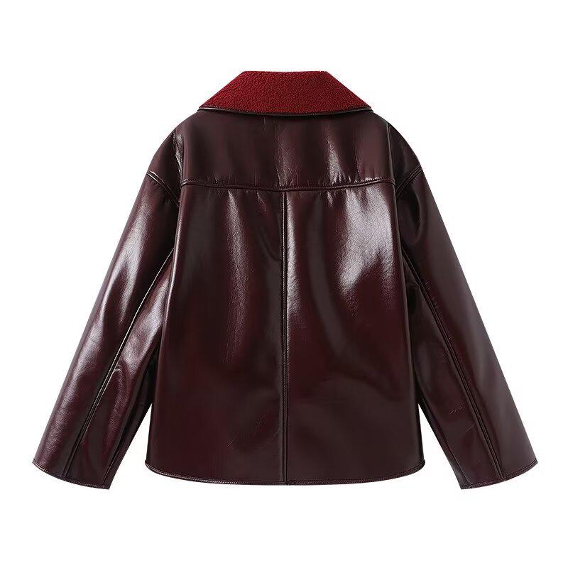 2024 Winter Women's Fashion Double-Sided Lapel Jacket - European & American Style